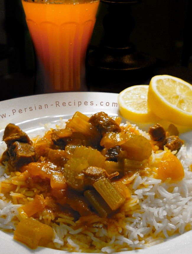 Khoresht Karafs (Celery Stew)